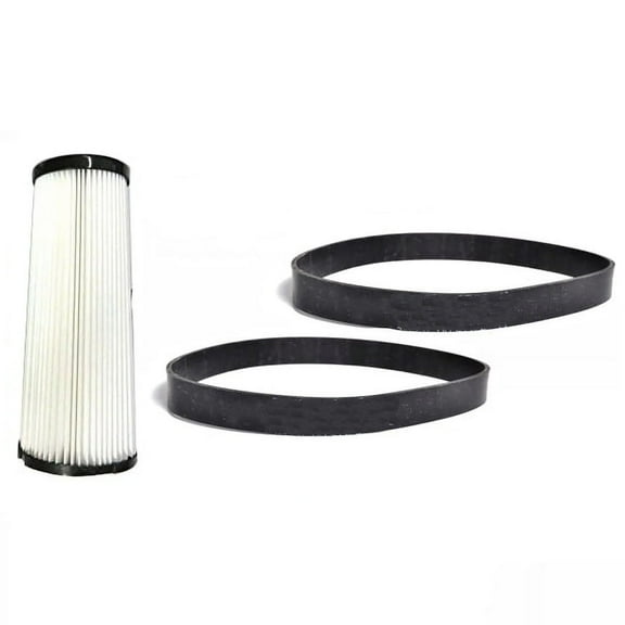 Replacement Part For Dirt Devil Type F1 Upright Scorpin Breeze Vision Pleated, Featherlite, Jaguar, Kinetix self Propelled, Ultra Swivel, Power Streak HEPA Vacuum Filter 1pk With 2pk Flat Belts.