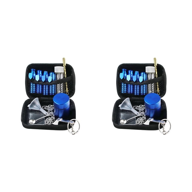 Inteprter Juego de 12 unidades de dispensador de botellas de rapé, cuchara, embudo de plástico, gran capacidad, Kit de accesorios para Type1 NO1