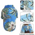 thumbnail image 4 of 2 pcs Dog T-shirt Summer Seaside Hawaiian Resort Style Printed Dog T-shirt Blue And White (L), 4 of 5