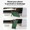 thumbnail image 2 of Mantto Cases for iPhone 12 / 12 Pro Case Compatible with MagSafe Kickstand Vegan Luxury Leather Slim Classic Luxury Elegant Thin Protective Cover For iPhone 12 / 12 Pro, Darkgreen, 2 of 10