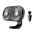 thumbnail image 2 of Ventilador de refrigeración portátil para automóvil con luz , ángulo de carga USB ajustable, ventilador de circulación de aire para automóvil Negro Baoblaze Ventilador portátil para automóvil, 2 of 8