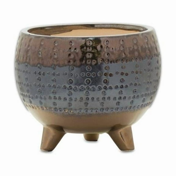 Blue Clay Round Pot Planter