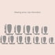 thumbnail image 3 of 24pcs Almond Shaped Press On Nail French Tip with Flower and Gold Stripe Design Acrylic Artificial Nail for Women, 3 of 4
