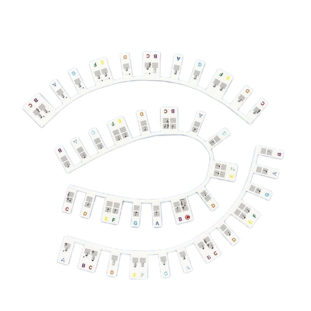 Pegatinas de silicona para piano - Tiras de 88 notas clave - No tóxicas - para aprender y practicar piano fácilmente