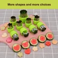 thumbnail image 4 of 12 Pack Vegetable Cutter Shapes, Mini Pie Fruit Cookie Cutters, Food Decorative Cookie Cutter, for Baking Tools and Food Supplements Accessories Crafts for Kitchen, Green, 4 of 5