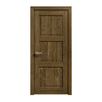 Interior Solid French Door 18 x 80 inches | Ego 5010 Marble Oak | Single Regular Panel Frame Handle | Bathroom Bedroom Modern Doors