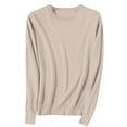 thumbnail image 2 of Up To 50% Off Women's Pullover Sweater Light Sweaters For Women Long Sleeve Crew Neck Lightweight Soft Knitted Pullover Knitted Blouse, 2 of 5