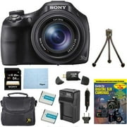 Sony DSC-HX400V/B DSCHX400VB DSCHX400V HX400 20 MP Digital Camera Bundle with 64GB High Speed Card, 2 Spare BatterIES, Rapid AC/DC External Charger, Padded Case, DVD Photography Tutorial, SD Card Rea