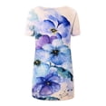 thumbnail image 5 of Womens Plus Size Tops,Womens Blouses,Women's Fashion Casual V-Neck Flower Loose Painting Short Sleeve T-Shirt Top Blouse Shirt, 5 of 5
