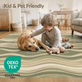 thumbnail image 4 of ODIKA 8'x10' Washable Area Rug Abstract Minimalist Mid Curved Geometric Covering Cream Wave for Dining Room, Large Office, Lounge, Non-Slip Chair-Friendly Mat, 4 of 7