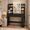 Type A-Black(No Stool), variant on Homall Vanity Desk with 3 Colors LED Lighted Mirror, Makeup Vanity with Storage Shelves and Drawers, Vanity Table Dressing Table for Bedroom, White