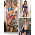 thumbnail image 3 of Oudiya 2 Pack Women Beach Sarongs Sheer Chiffon Bikini Wrap Skirt Cover Ups for Swimwear, S-XXL, 3 of 6