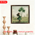 thumbnail image 5 of 2D Flat 1pc 1pcs Wood Framed Vintage Irish Girl Wall Art - St Patrick's Day Sign with Four-Leaf Clover Balloons, Framed DesktopTable Decor Suitable for Farmhouse, Bedroom, Living Room - Decoration, 5 of 8