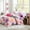 Pink + Polyester + Full+2, variant on Twin Twin XL Blue Floral Bedding Set Antimicrobial Hypoallergenic Polyester Comforter Sham Set
