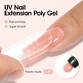 thumbnail image 3 of Gellen Poly Gel Nail Extension Gel, 60g Peachy Nude Builder Nail Gel Long Lasting Trendy Nail Art Design for Salon Manicure Beginner Easy DIY, 3 of 9