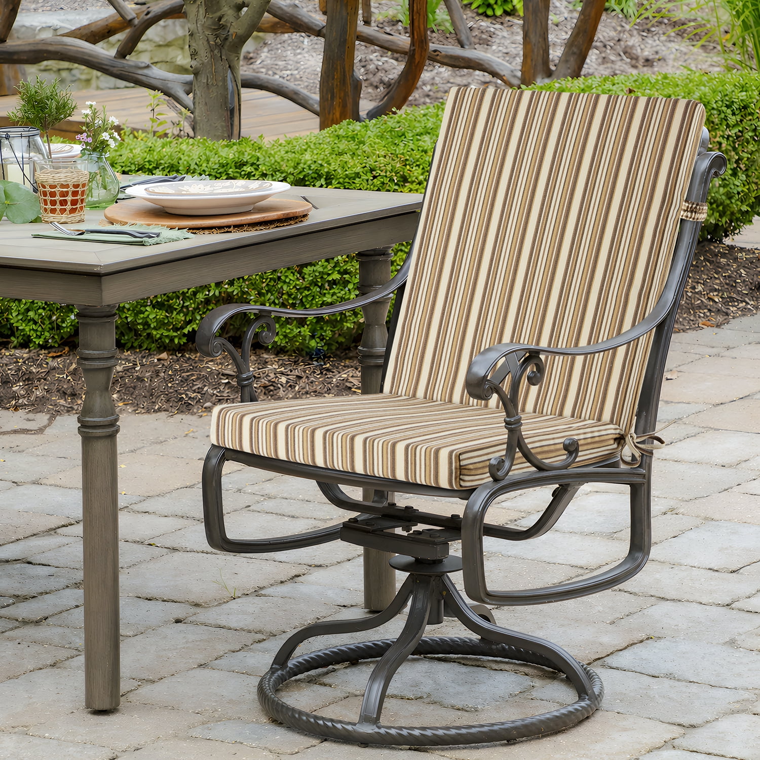 MOONORAH Outdoor Chair Cushions for Patio Furniture, 40"L x 18"W Rectangle Outdoor Chair Pads for Garden Sofa Couch Chair, Midback Chair, Rocking Chair, Waterproof Patio Seat Furniture Cushion