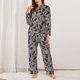 thumbnail image 2 of Balery Brown Moose with Pinecones Conjunto de Pijama con Estampado para Mujer, Conjunto de Dos Piezas con Manga Larga, Ropa de Dormir Suave con Bolsillos, Pijamas Cómodos-XX-Large, 2 of 7