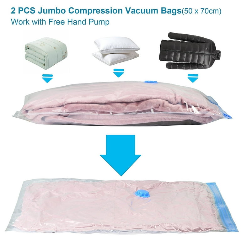 8pcs Vacuum Storage Bags Set, Space Saver Compression Bag (2pcs 50