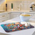 thumbnail image 6 of Owls Colorful Trees Dish Drying Mat Dish Drainer Rack Mats Water Absorbent Non-Slip Easy Clean Heat Resistant for Kitchen Counter, 6 of 8