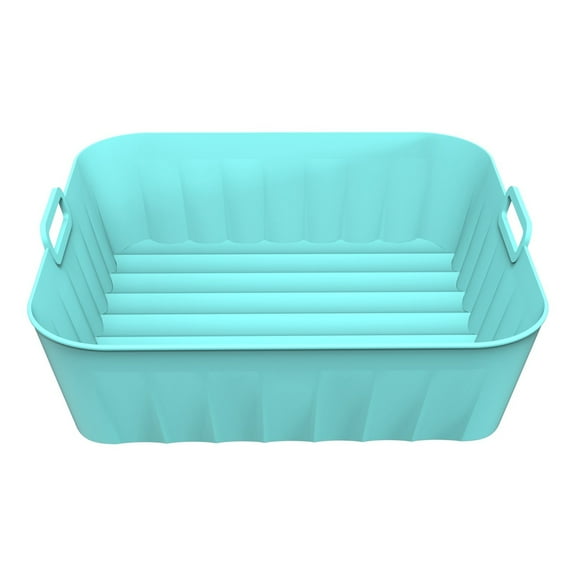 FastXmas Silicone Air Fryer Liners, Kitchen Gadgets 8.3 inch Square Non-Stick Reusable Baking Tray, Food Grade BPA-Free Air Fryer Pot 3D Wave Groove Design Household Oven Microwave Accessories
