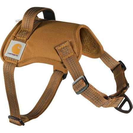 Carhartt Nylon Duck No Pull Dog Harness Fully Adjustable Dog Harness with Quick Control Handle and Reflective Accents Carhartt Brown Small