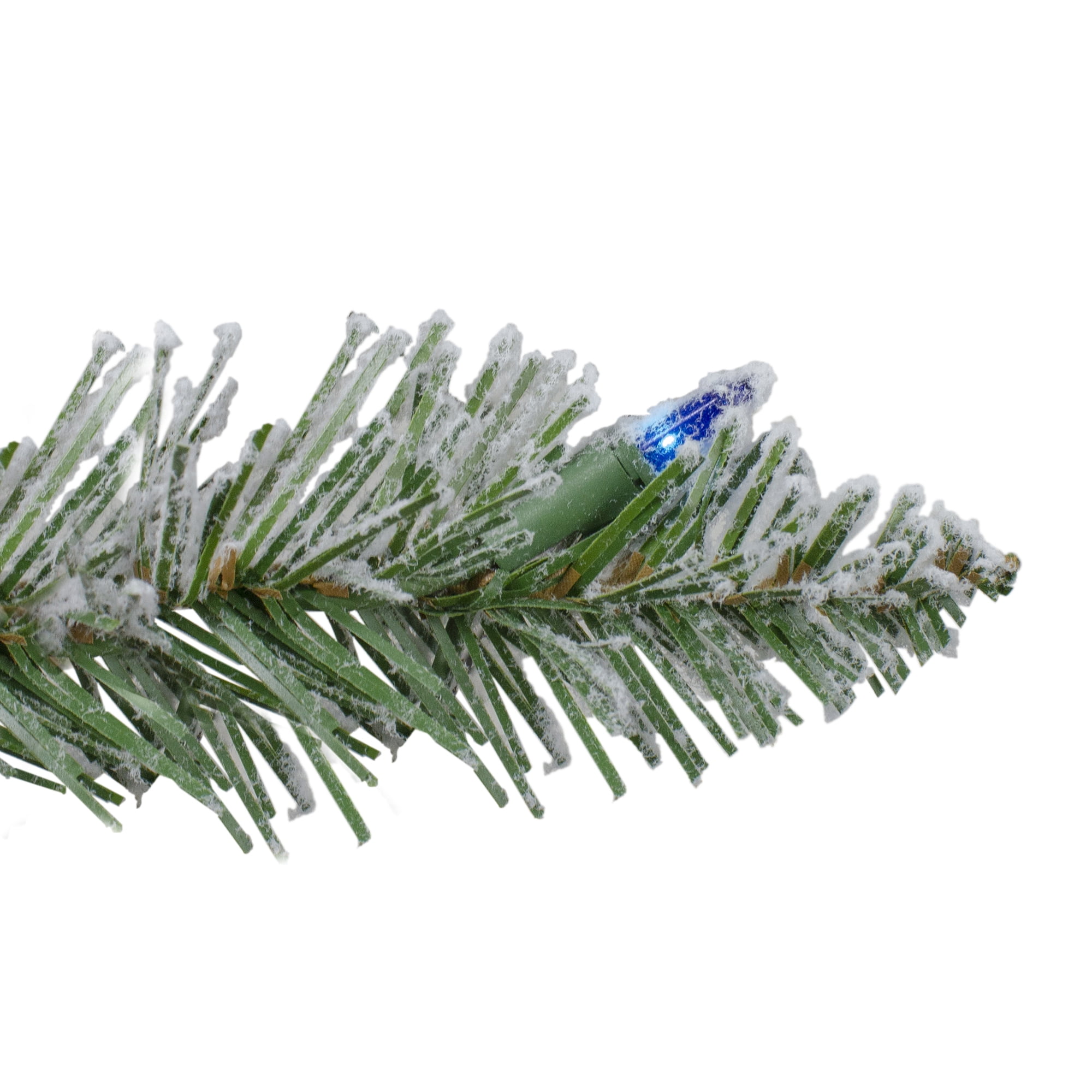 9' x 10" Pre-lit Flocked Pine Artificial Christmas Garland - Multi Lights