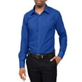 GStyle USA Men's Slim Fit Long Sleeve Dress Shirt