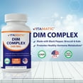 thumbnail image 3 of 3 Pack Vitamatic DIM Supplement Complex for Women & Men - 300mg - 120 Veg Capsules - Made with Black Pepper, Broccoli Powder & Kale Powder - Non-GMO & Gluten Free - Supports Hormonal Balance, 3 of 7