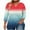 Red 9, variant on Women's Blouses Shirts Summer Casual Plus Size Printed 3/4 Sleeve V-Neck Blouse Fashionable Tops Work Tunic Party Going Out Dressy