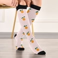 thumbnail image 5 of FORMRS Womens Knee High Socks Casual Long Thick Travel Daily Wear, 2 Pairs, Cartoon Citrus, 5 of 6