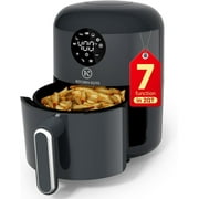 Kitchen Elite® Air Fryer, 7 in-1 Digital Compact Airfryer, Easy for Simple Meals & Snacks with Tray, 90% Less Oil, Nonstick & Dishwasher Safe Basket, 2QT Space Saving, Gray, Beautiful & Convenient