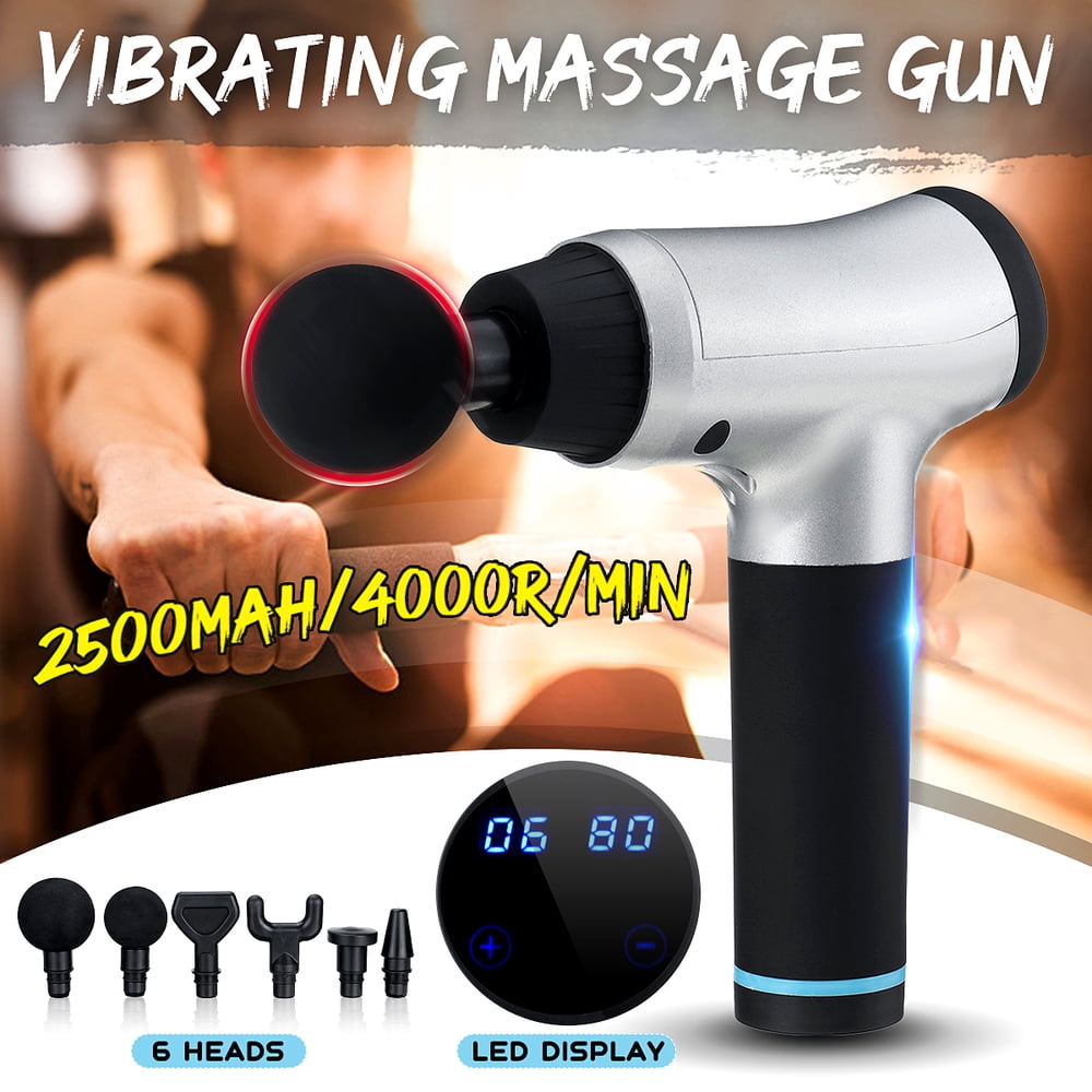 Fascia Gun Muscle Massage Gun Professional 6 Heads Handheld Deep Tissue