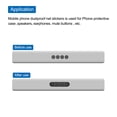 thumbnail image 4 of Unique Bargains Mobile Phone Speakers Dustproof Net Stickers Mesh Anti Adhesive Dust Sticker Grey 10x2.4mm Black 5Set, 4 of 5