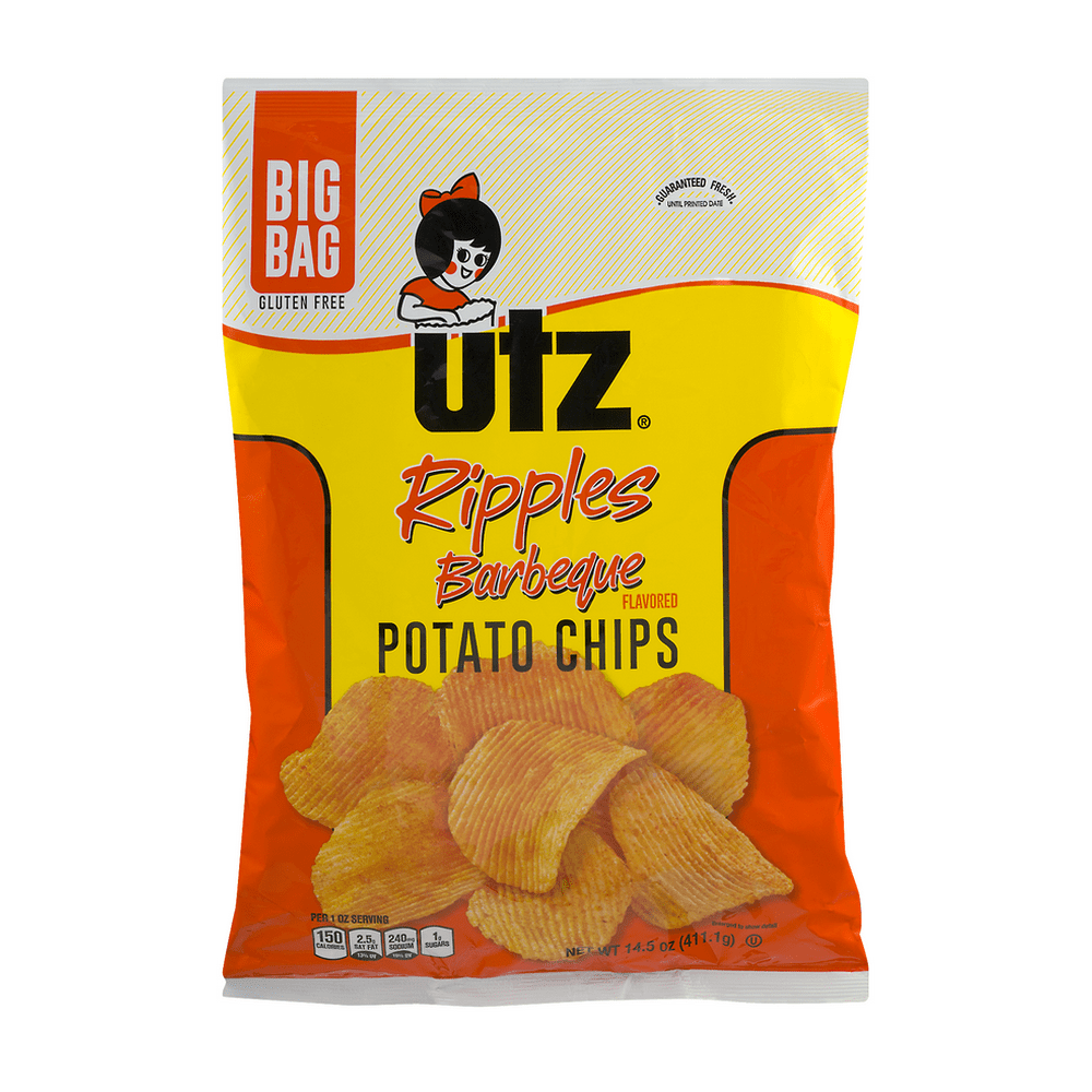 Utz Ripples Barbeque Potato Chips 145 Oz 0950