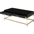 thumbnail image 3 of Metal Base Framed Coffee Table, Black and Gold, 3 of 5