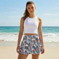 thumbnail image 4 of FUIALDOLG High Waisted Athletic Skorts for Women Tropical Palm Leaf Theme Tennis Skort Mini Golf Skort Hawaii Style Active Skirt Summer Mini Skirt for Casual,A-Line Sport Skort Skirt,XL, 4 of 8