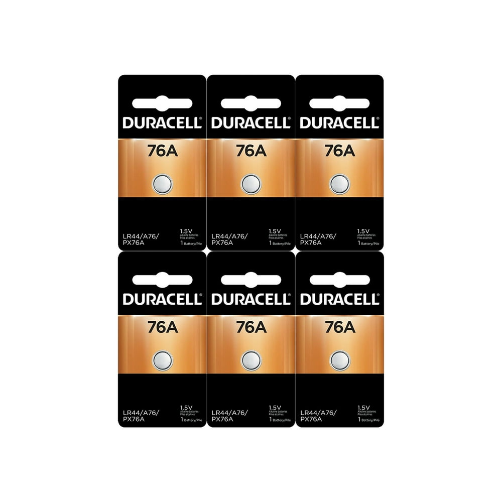 Duracell LR44 Duralock 1.5V Button Cell Battery, (6 Count)