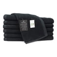 thumbnail image 2 of SALBAKOS Luxury Hotel & Spa Turkish Cotton 12-Piece Eco-Friendly Washcloth Set for Bath, Black, 2 of 6