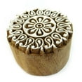 thumbnail image 3 of Indian Wooden Textile Stamps Wood Printing Block Floral Stamp Decorative Block, 3 of 4