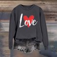 thumbnail image 3 of FMFYFH Womens Sweatshirts Crewneck Oversized Pullover Sweaters Cute Graphic Tops Valentines Day Sweatshirt, 3 of 9
