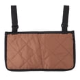 thumbnail image 1 of EeaseCA 1pc Wheelchair Side Storage Bag Storage Pouch Seat Side Container Organizer Multi-pockets Side Pouch for Wheelchair Use (Coffee), 1 of 8