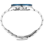Seiko Mens Chronograph Stainless Steel Blue Dial Quartz Watch SSB345