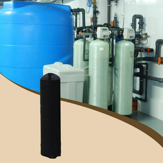 Cubierta protectora para tanque de ablandador de agua, evita sudoración, fácil de instalar, reutilizable, protector de ablandador de agua para 48x9 pulgadas