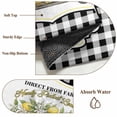 thumbnail image 6 of Yellow Lemon Round Area Rug 3Ft Washable Small Circle Rugs for Kitchen Entryway, Summer Country Truck Floral Botanical Black Plaid Non-Slip Carpet Floor Mats Indoor Outdoor Carpet Runner Home Decor, 6 of 8