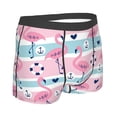thumbnail image 3 of Kll Pink Striped Flamingo Men'S Cotton Boxer Briefs Underwear-Xx-Large, 3 of 9