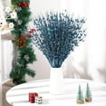thumbnail image 4 of 10 Pack Artificial Glitter Berry Stem Ornaments, 20 Inches Fake Christmas Picks Decorative Glitter Sticks for Christmas Tree DIY Wreath Crafts Gift Fireplace Holiday Home Decor (Blue), 4 of 7
