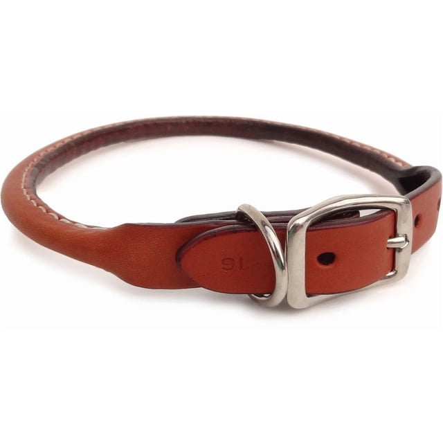 Auburn Leathercrafters Collier pour Chien Roulé - Beige - 10
