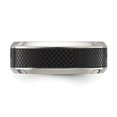 thumbnail image 4 of Mens Stainless Steel Black Plated 8mm Band Ring, 4 of 5