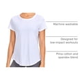 thumbnail image 4 of Remera CRZ YOGA de Algodón Pima Suelta Casual Blanca M, 4 of 8