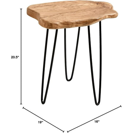 Live Edge Cedar End Table